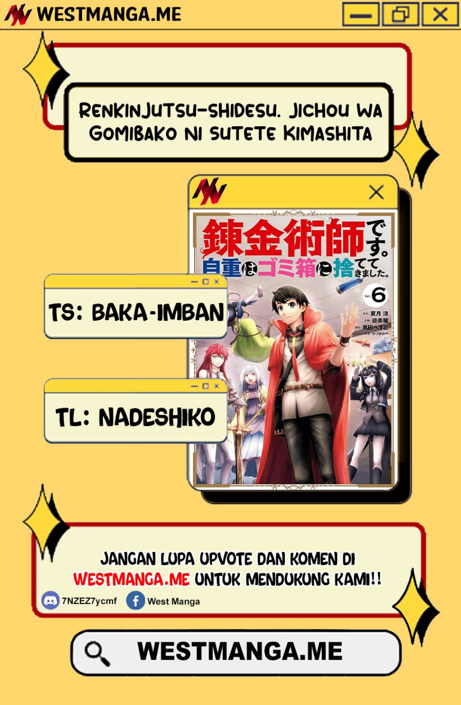 Renkinjutsu-shidesu. Jichou wa Gomibako ni Sutete Chapter 25 Bahasa Indonesia